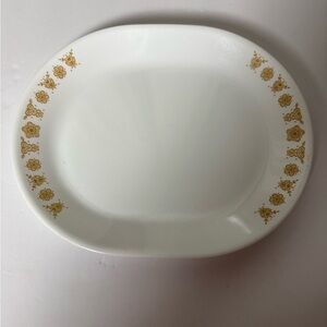 Vintage Corelle butterfly gold oval serving platter